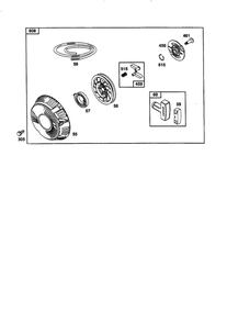 Rewind Starter Diagram and Parts List for 350455-1162-E1  Briggs and Stratton Engine